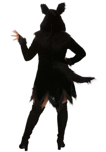 Women's Plus Size Black Wolf Costume Dress - US 2051