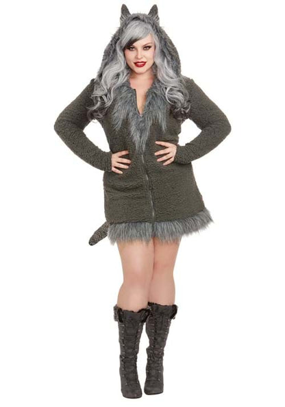 Plus Size Cozy Wolf Costume for Women - US 9336