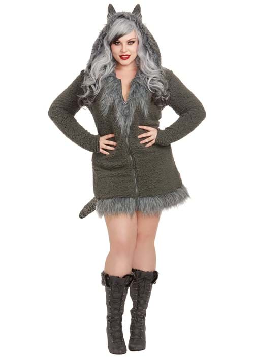 Plus Size Cozy Wolf Costume for Women - US 9336