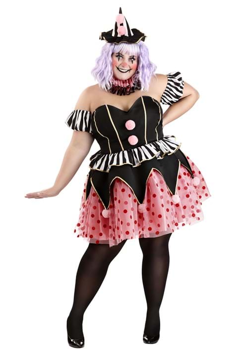 Plus Size Cupcake Clown Women's Costume - US 7000