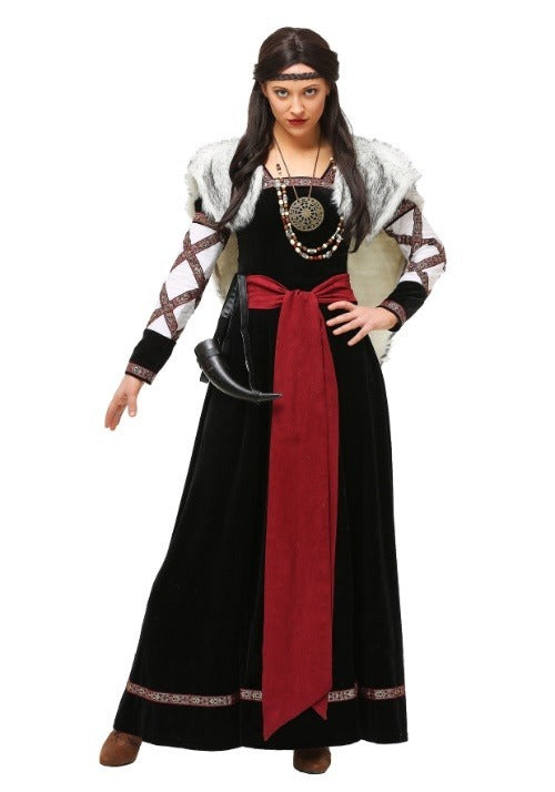 Women's Plus Size Dark Viking Costume Dress - US 8714
