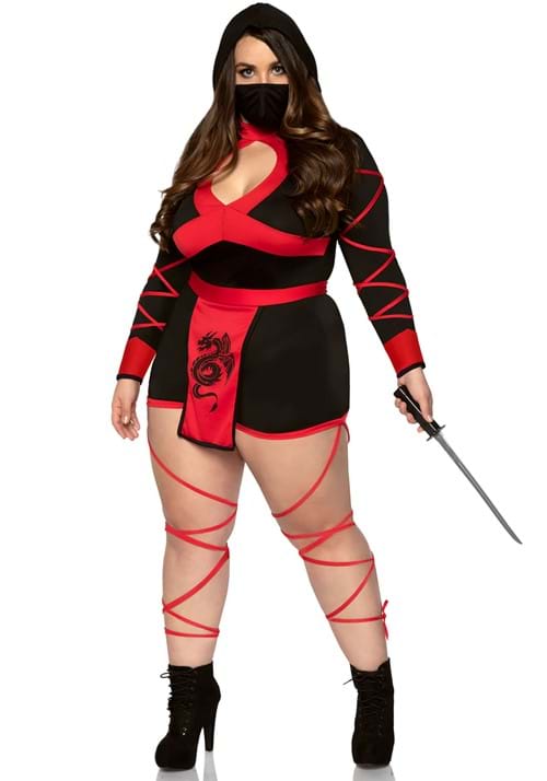 Womens Plus Size Dragon Ninja Costume - US 8397