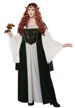Plus Size Elven Renaissance Queen Costume Dress for Women - US 8334
