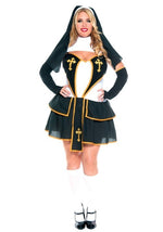 Plus Size Flirty Nun Costume for Women - US 4439