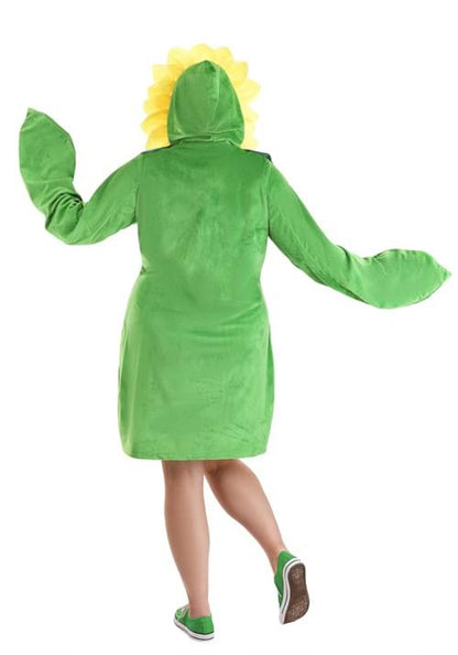 Plus Size Women's Flower Hoodie Costume Dress - US 1831
