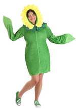 Plus Size Women's Flower Hoodie Costume Dress - US 1831