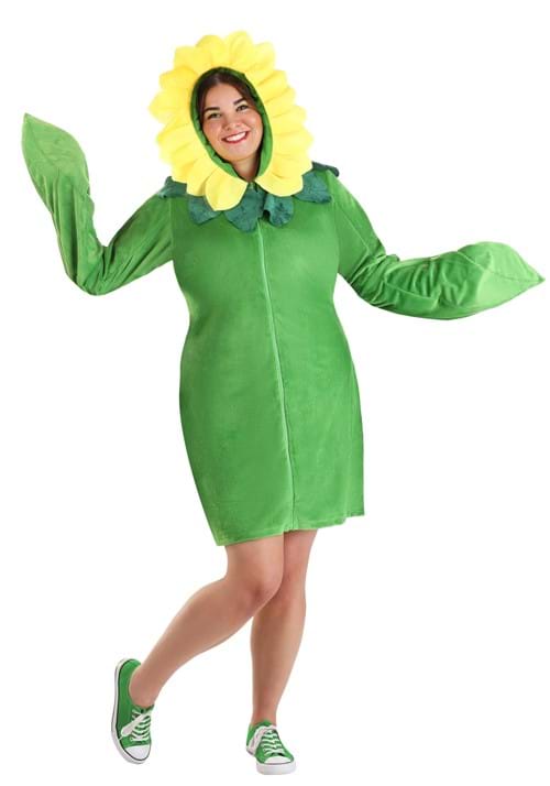 Plus Size Women's Flower Hoodie Costume Dress - US 1831