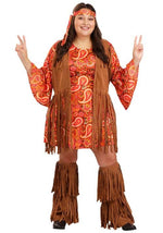 Plus Size Fringe Hippie Women's Costume - US 3792