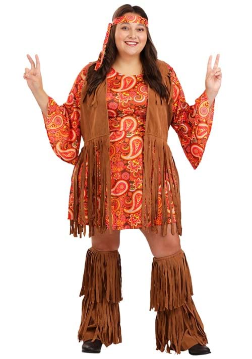Plus Size Fringe Hippie Women's Costume - US 3792