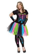 Women's Plus Size Funky Punky Bones Costume - US 7916