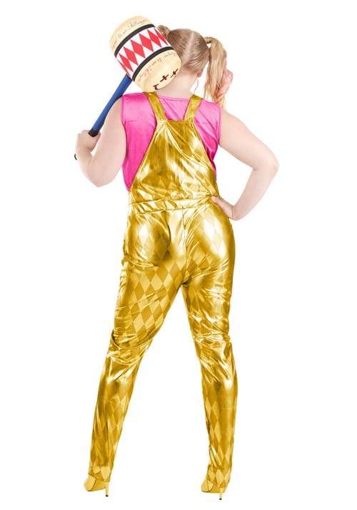 Plus Size Harley Quinn Gold Overalls Costume for Women - US 2835