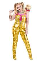 Plus Size Harley Quinn Gold Overalls Costume for Women - US 2835