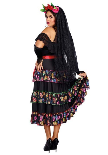Plus Size Lady of the Dead Costume for Women - US 3210