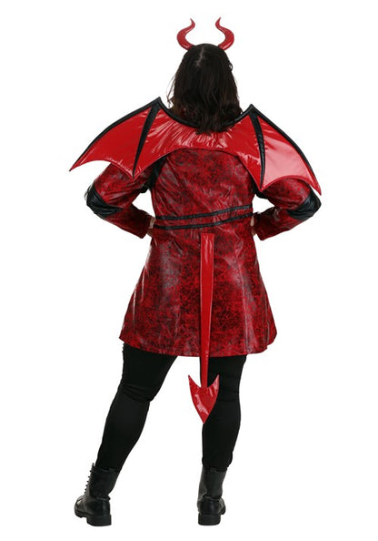 Plus Size Leather Devil Costume for Women - US 4047