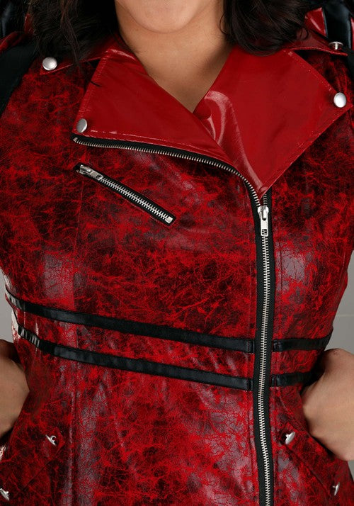 Plus Size Leather Devil Costume for Women - US 4047