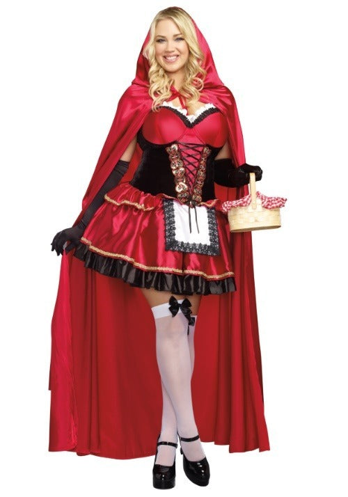 Plus Size Little Red Costume for Women - US 3455