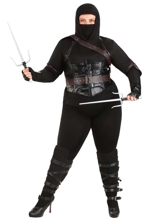 Women's Plus Size Shadow Ninja Assassin Costume - US 5685