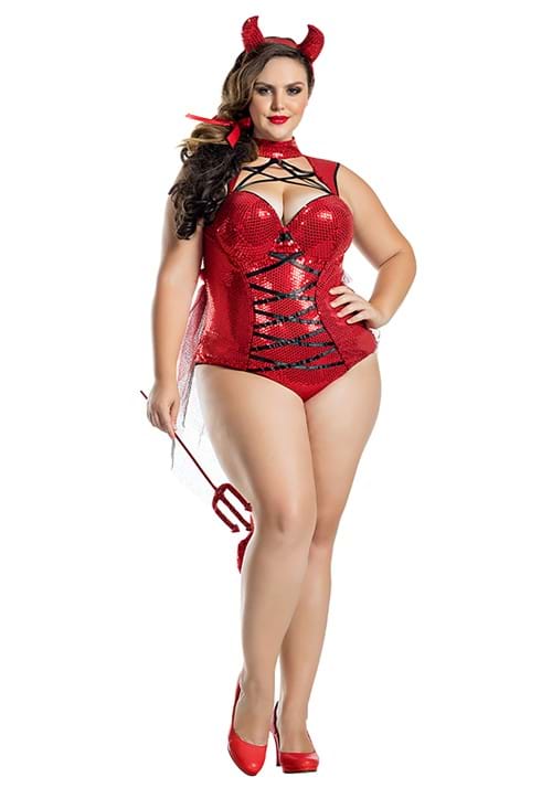 Women's Plus Size Pentagram Devil Costume - US 3632