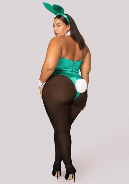 Green Playboy Bunny Plus Size Costume - US 4824