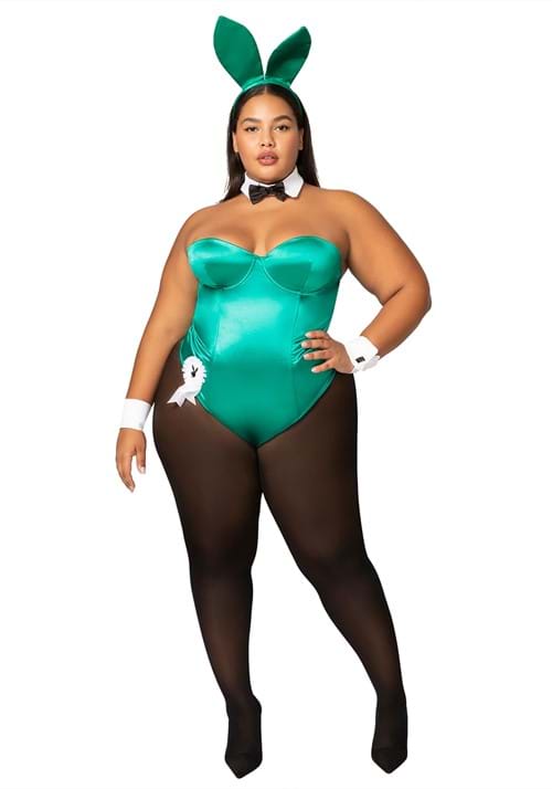 Green Playboy Bunny Plus Size Costume - US 4824
