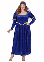 Plus Size Renaissance Blue Princess Costume for Women - US 5004
