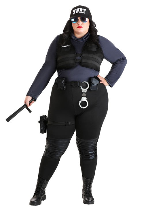 Plus Size Women's SWAT Babe Costume - US 5523
