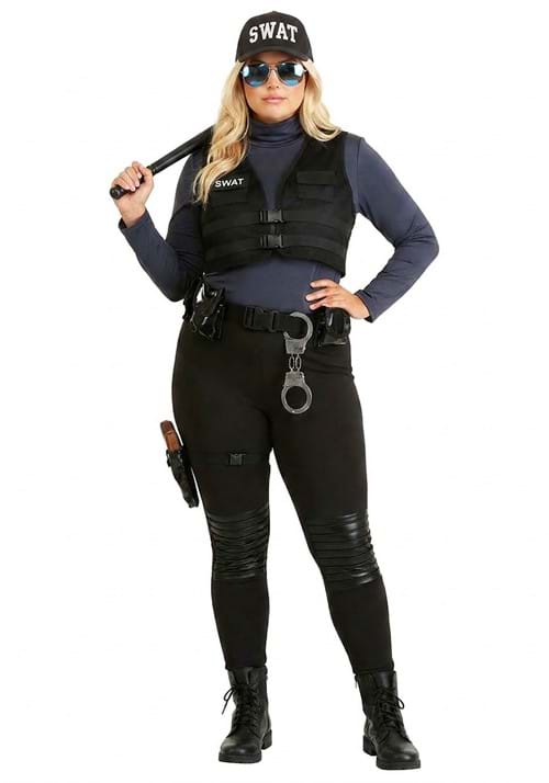 Plus Size Women's SWAT Babe Costume - US 5523