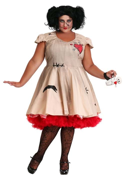 Women's Plus Size Voodoo Doll Costume - US 1271