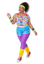Women's Plus Size Work It Out 80s Costume - US 4656