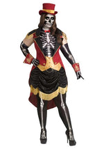 Women's Plus Size Skeleton Ringmistress Costume - US 6103