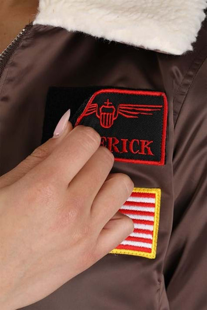 Plus Size Women's Top Gun Bomber Jacket Costume - US 3751