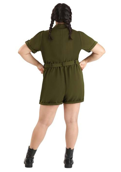 Plus Size Women's Top Gun Flight Suit Romper Costume - US 2107