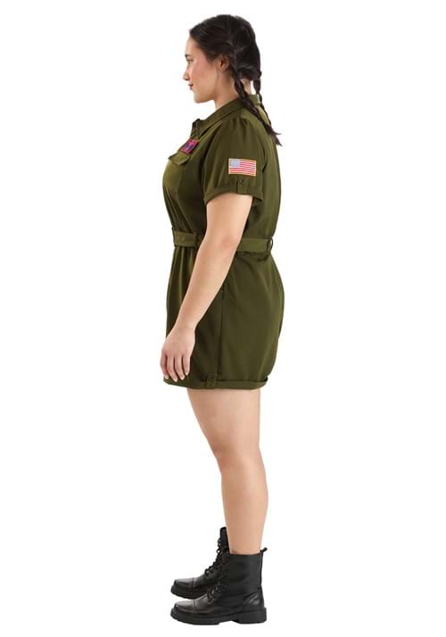 Plus Size Women's Top Gun Flight Suit Romper Costume - US 2107