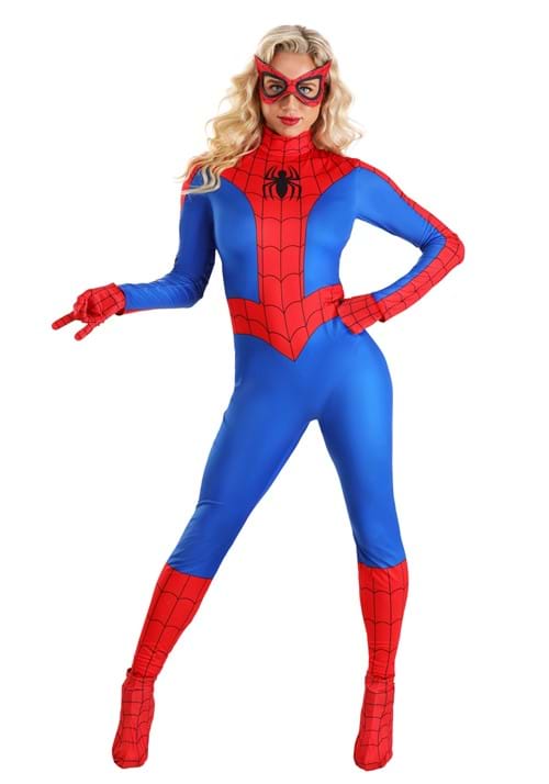Premium Blue and Red Spider-Man Costume for Women - US 5377