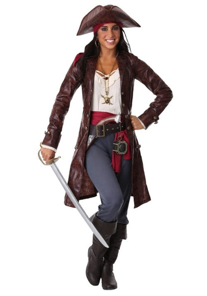Women's Pretty Pirate Captain Costume - US 1608