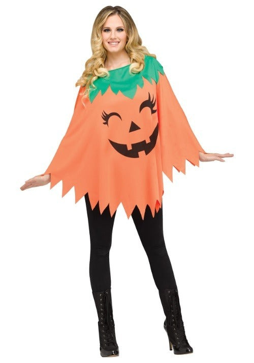 Pumpkin Poncho Costume for Women - US 5039