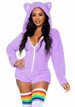 Purple Cuddle Cat Costume for Women - US 5357