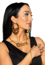 Women's Queen Hip Hop Jewelry Costume Accessory Kit - US 4051