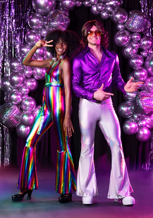 Rainbow Rave Disco Costume for Women - US 1112
