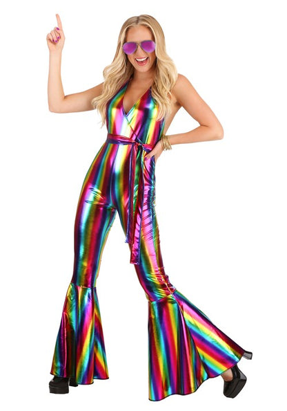 Rainbow Rave Disco Costume for Women - US 1112
