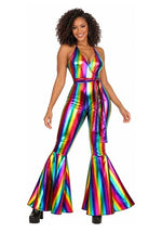 Rainbow Rave Disco Costume for Women - US 1112