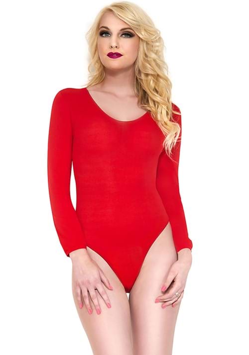 Red Basic Bodysuit for Women - US 1788