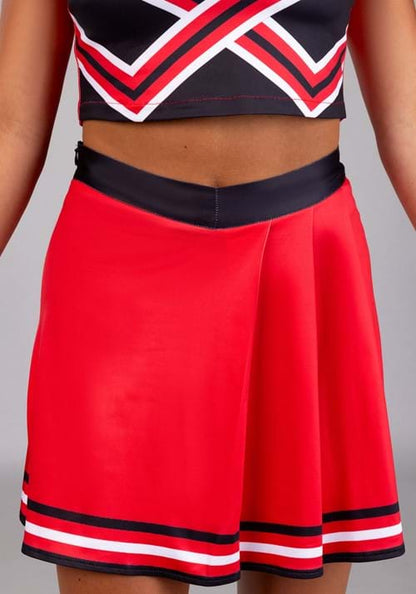 Women's Red Cheerleader Costume - US 9983