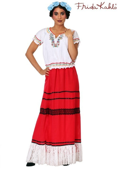 Women's Red Frida Kahlo Costume - US 2685