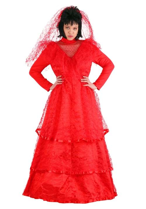 Red Gothic Wedding Dress Costume for Women - US 0581