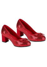 Women's Red Sequin Costume Shoes - US 6654
