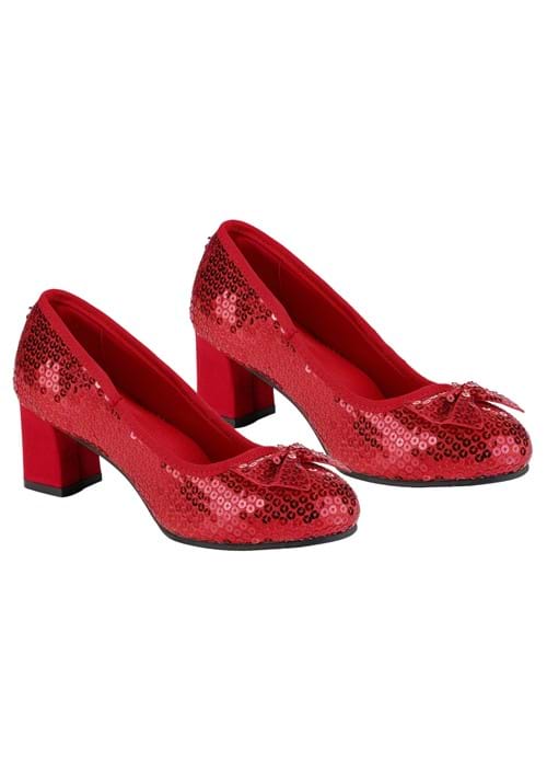 Women's Red Sequin Costume Shoes - US 6654