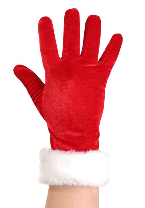 Women's Red Santa Costume Gloves - US 8671