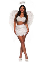 Angel Feather Skirt and Top Costume for Women - US 6294