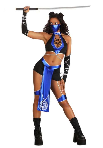 Sexy Blue Mortal Ninja Costume for Women - US 0572
